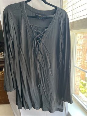 Blue Life Black Lace-Up Mini Dress